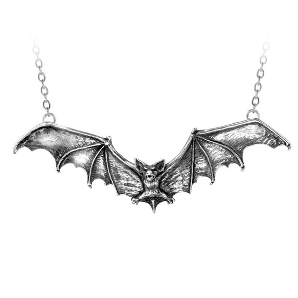 Alchemy Gothic Large 5" Bat Necklace Pendant NEW - Picture 1 of 5